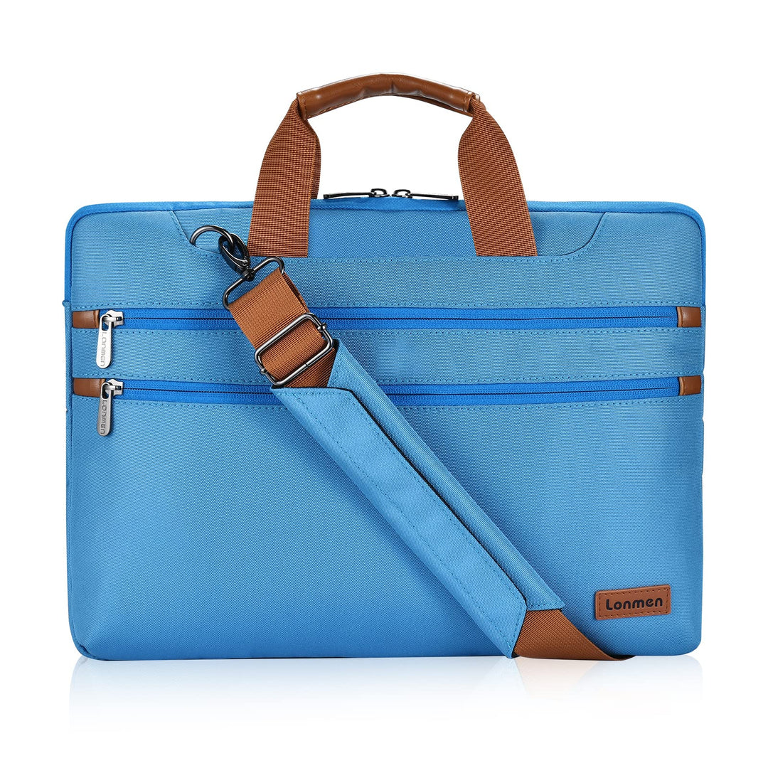 LONMEN 14 Zoll Laptop Hülle Wasserdicht Schultertasche Tasche Kompatibel mit 15" MacBook Pro 2019 /