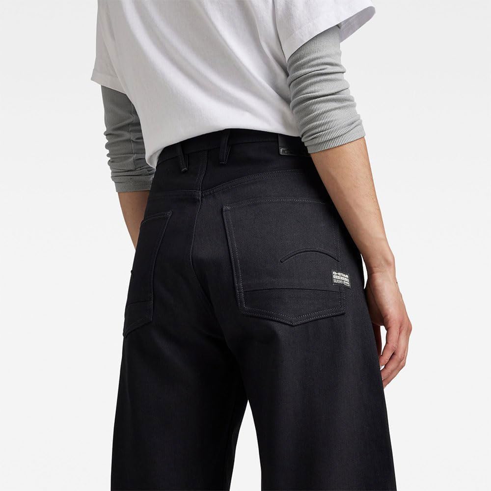 G-STAR RAW Damen Eve 3D Wide Leg Jeans 25W / 30L Schwarz (Pitch Black D20084-d182-a810), 25W / 30L S