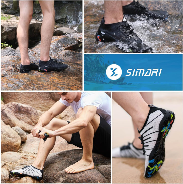 SIMARI WP001 Wasserschuhe für Damen und Herren, schnelltrocknend, für Barfuss, Tauchen, Schwimmen, S