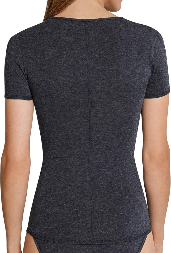 Schiesser Damen Shirt T-Shirt Unterhemd 1/2 Arm Personal Fit - 155413 46 Blau, 46 Blau