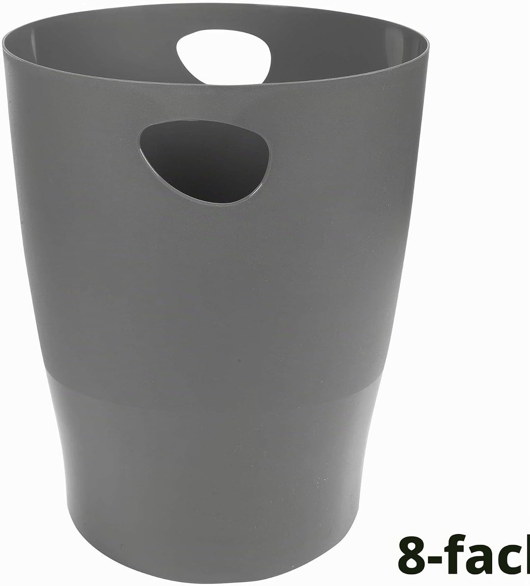 Exacompta 45307D ECOBIN 8er Pack Papierkörbe 15 Liter mit Griffen. Eleganter und robuster Papierkorb