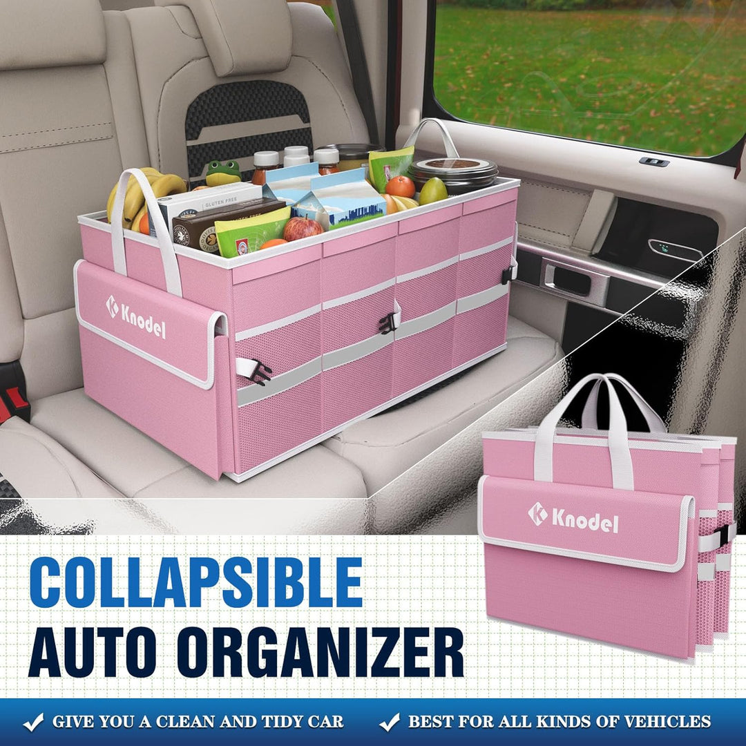 K KNODEL Autostruktur-Organisator mit faltbarem Deckel, Autospeicherbox und tasche, grosser Kofferra