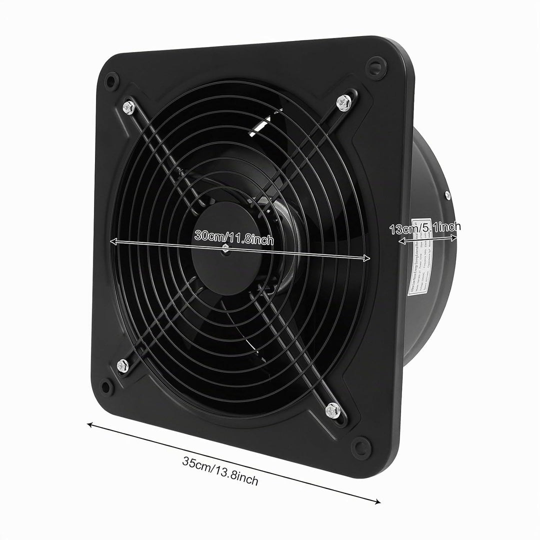 Abluftventilator, 300 mm Axialventilator Wandventilator Leiser Wandabluftventilator 2850 ml/h Rohrlü