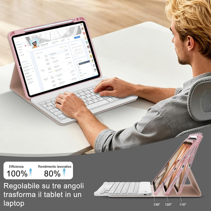 FOGARI Für iPad Air 11/5/4. Generation und iPad Pro 11 Tastaturabdeckung | Abnehmbare Bluetooth-Tast