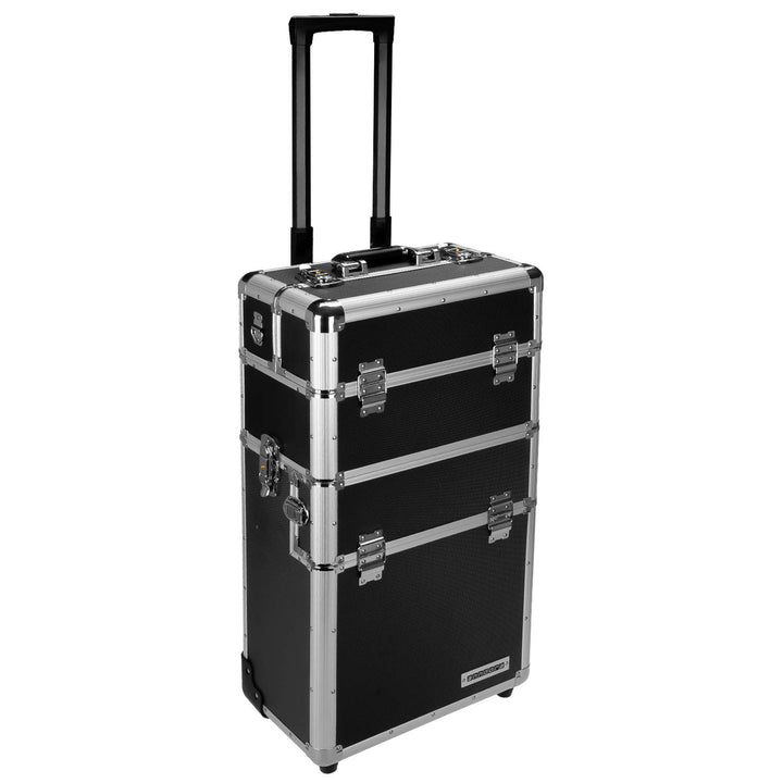 anndora 2 Rad Werkzeug Trolley 60 Liter Werkzeugkoffer schwarz, Schwarz