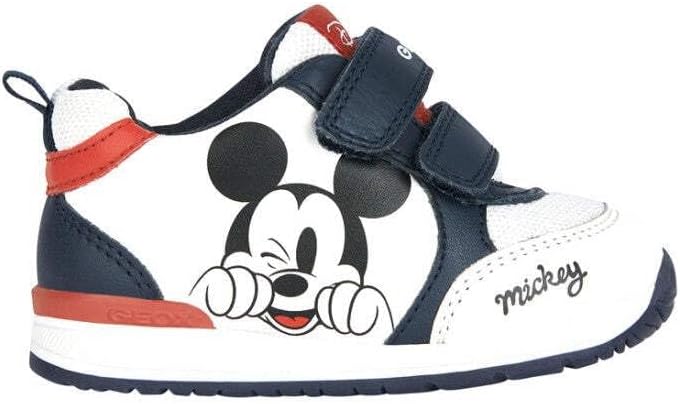 Geox Jungen B Rishon Boy First Walker Shoe 21 EU White Navy, 21 EU White Navy