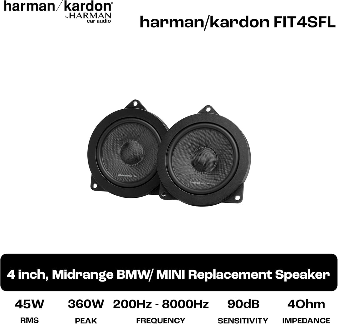 Harman Kardon FIT 4SFL Koaxial Lautsprecher Auto 10mm (4 Zoll): Car HiFi Lautsprecher mit 45W RMS un