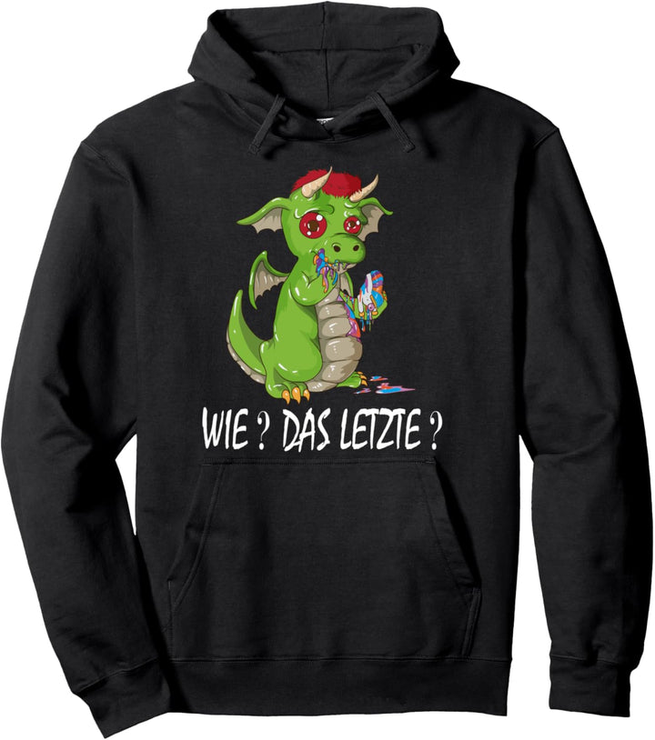 Lustiger Drachen wie das Letzte Einhorn Essen Geschenk Pullover Hoodie