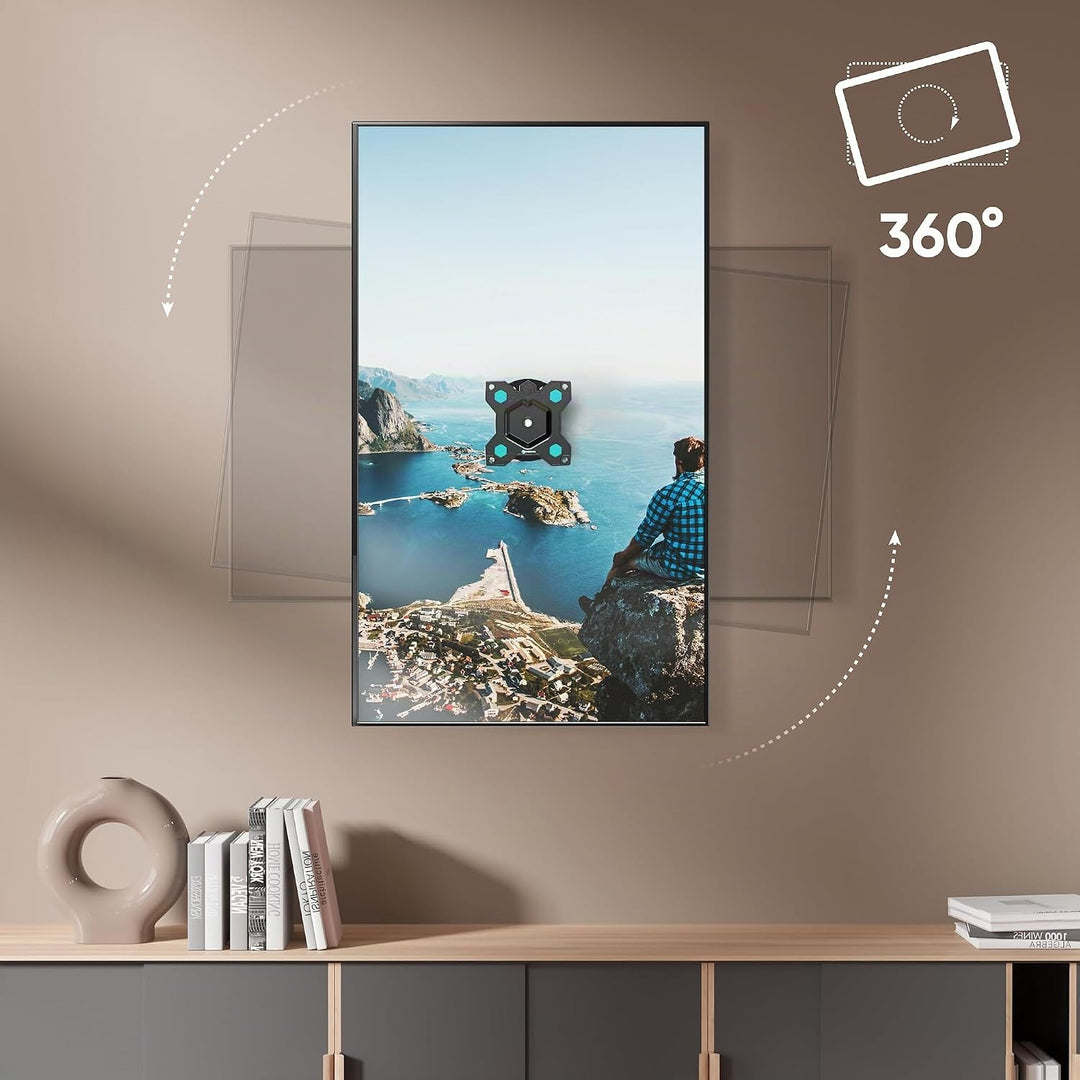 ONKRON TV Wandhalterung schwenkbar für 10-35 Zoll Bildschirm bis zu 20 kg, TV Halterung 360 Grad dre