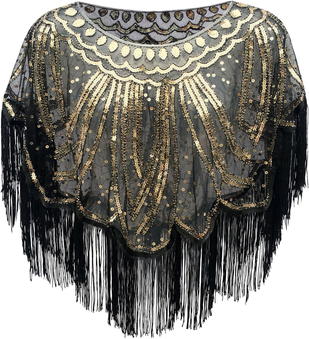 Stola Schwarz Glitzerkleid Silvester Kleid Damen Schal Glitzer Kaschmir Goldener Pailletten Und Wrap