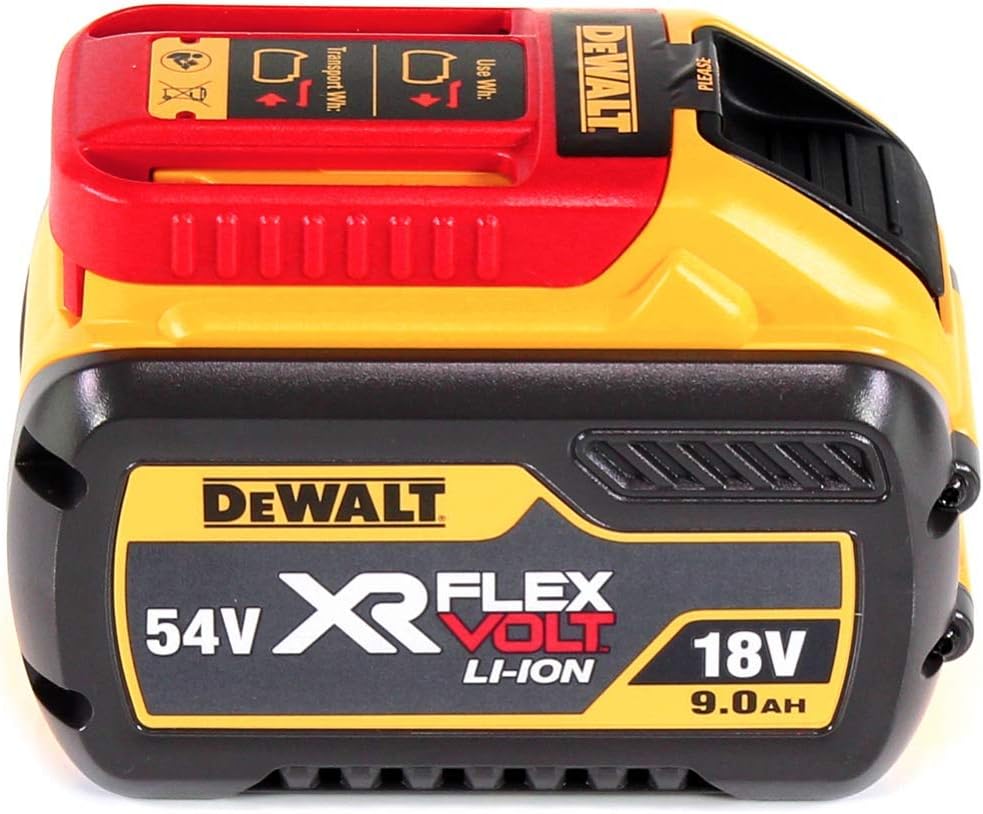 Dewalt DCB547 XR Flexvolt-Akku (18 V / 54 V, 9,0 Ah) + DCB118 Schnellladegerät, Gelb