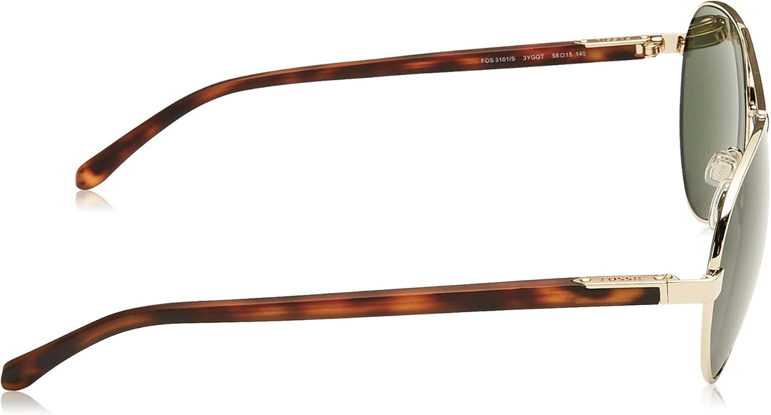 Fossil Unisex Sunglasses 58 3yg/Qt Light Gold, 58 3yg/Qt Light Gold