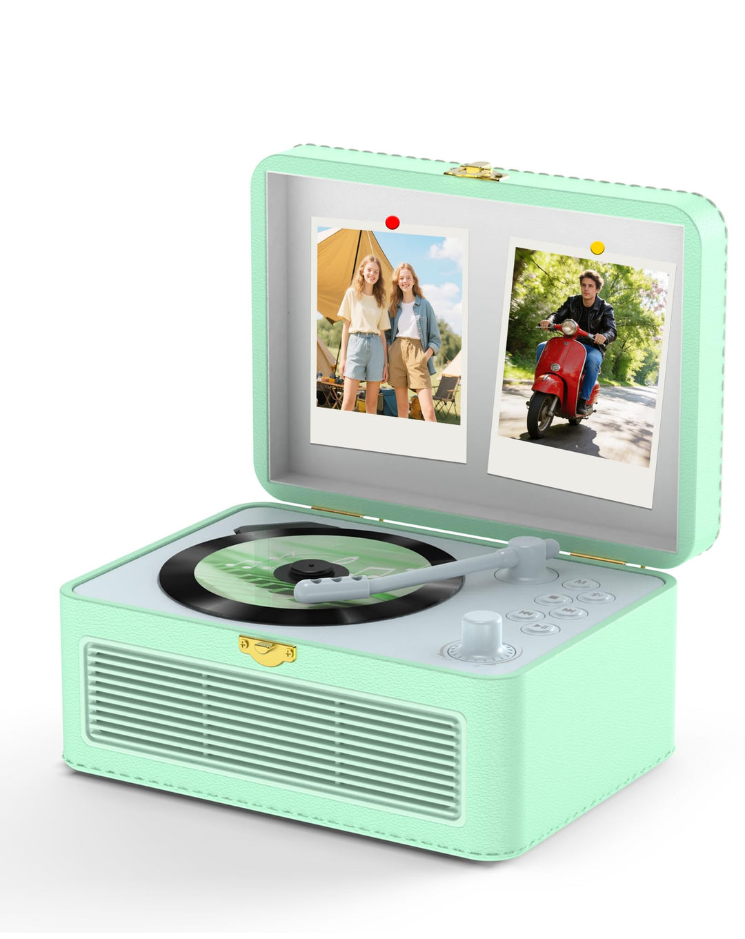 Tragbar CD Player Bluetooth Retro Radio mit CD-Player mit Lautsprecher Unterstützung USB & AUX-Wiede