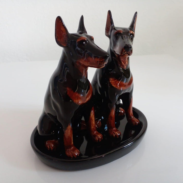 Keramik Salz und Pfefferstreuer Set mit Hundemotiv (Dobermann)