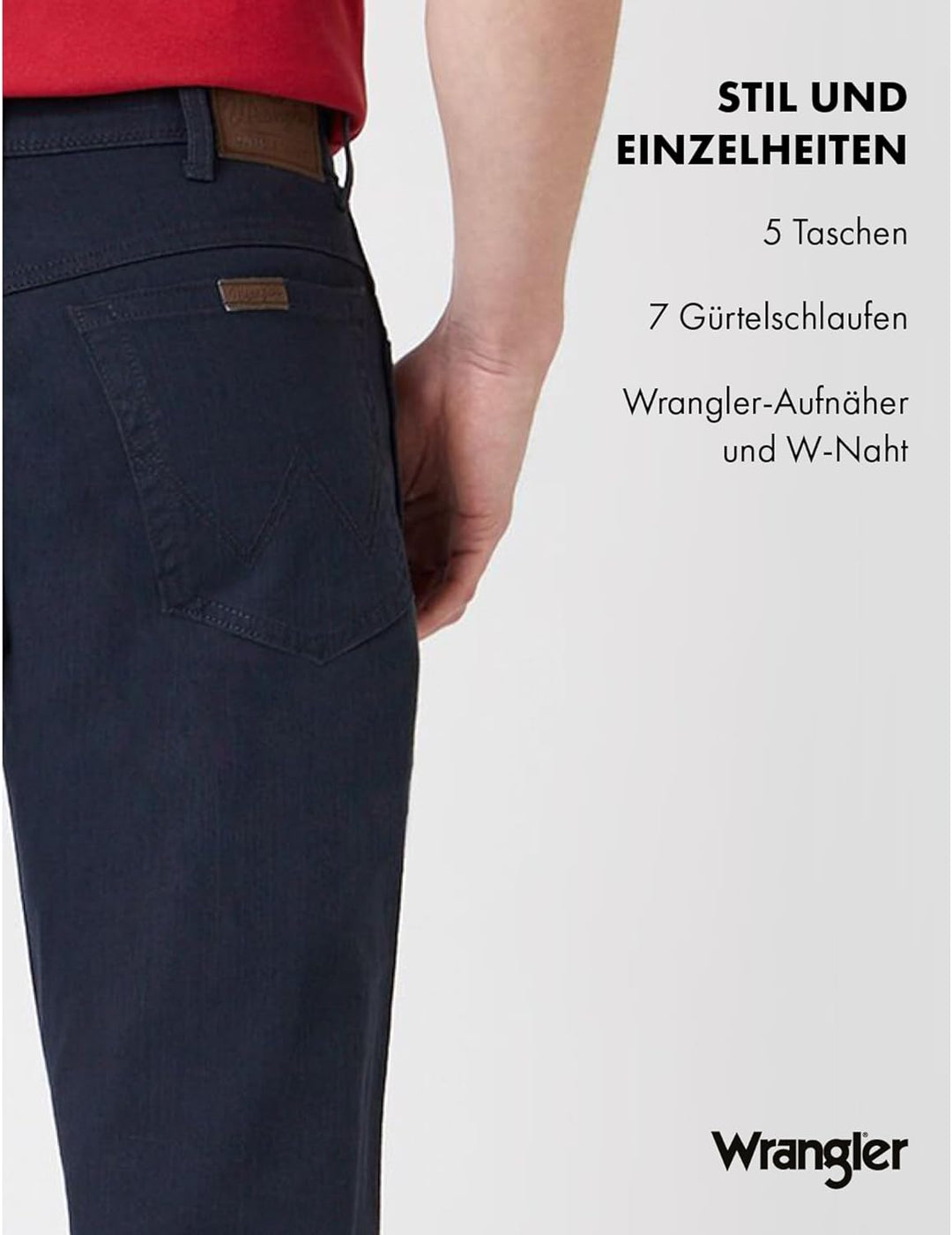 Wrangler Herren Jeans Regular - Mid Waist - Regular Fit - Schwarz W30-W44 31W / 32L Navy, 31W / 32L