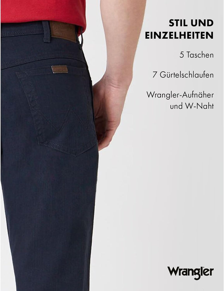Wrangler Herren Jeans Regular - Mid Waist - Regular Fit - Schwarz W30-W44 31W / 32L Navy, 31W / 32L