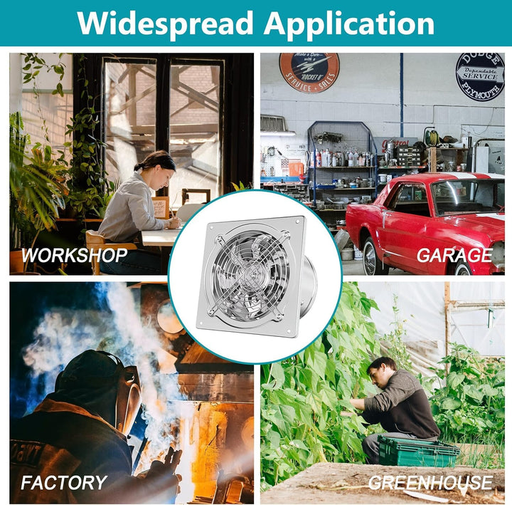 HG Power 200mm Abluftventilator, 980m³/h Wandventilator mit Rücklaufklappe Leistungsstarke mit EU-St