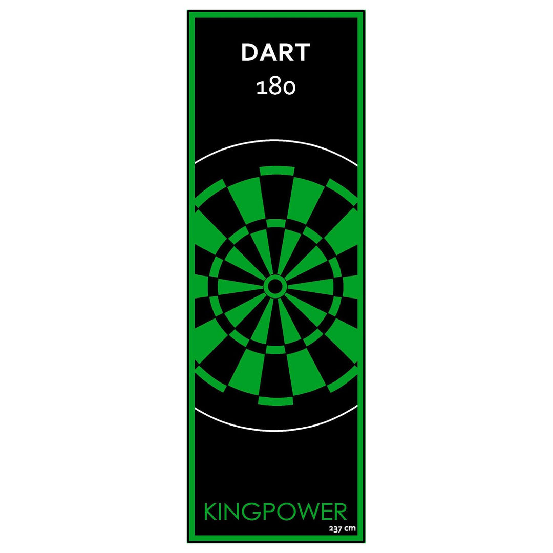 Kingpower Dartteppich mit Abwurflinie, Dart Zubehör mit Motiv, Dartmatte mit Oche, pflegeleichter Te