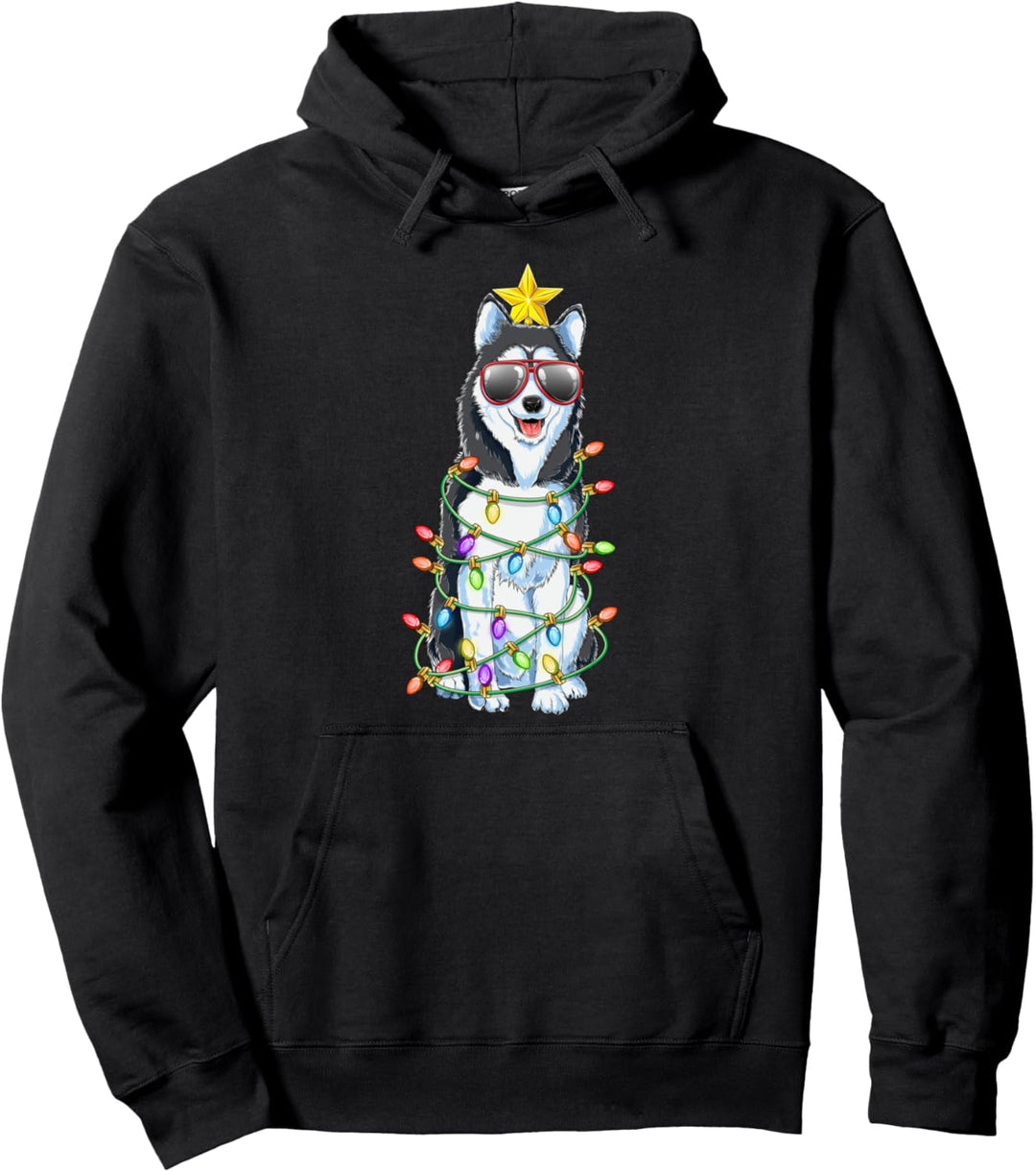 Sibirischer Husky Weihnachten Geschenk Hunde Huskies Pullover Hoodie