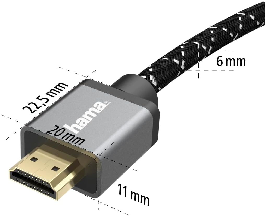 Hama Premium HDMI Kabel 5 Meter Ultra High Speed (Exzellentes Monitorkabel 4K / 8K, 48 Gbit/s, UHD B