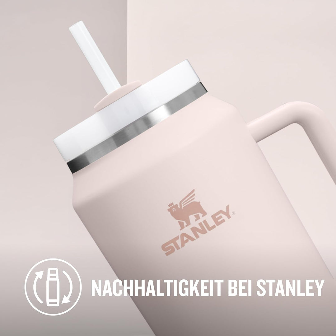Stanley 1913 Quencher H2.0 FlowState Trinkflasche mit Strohhalm 1.9L - Thermobecher Kühlt 15 Stunden