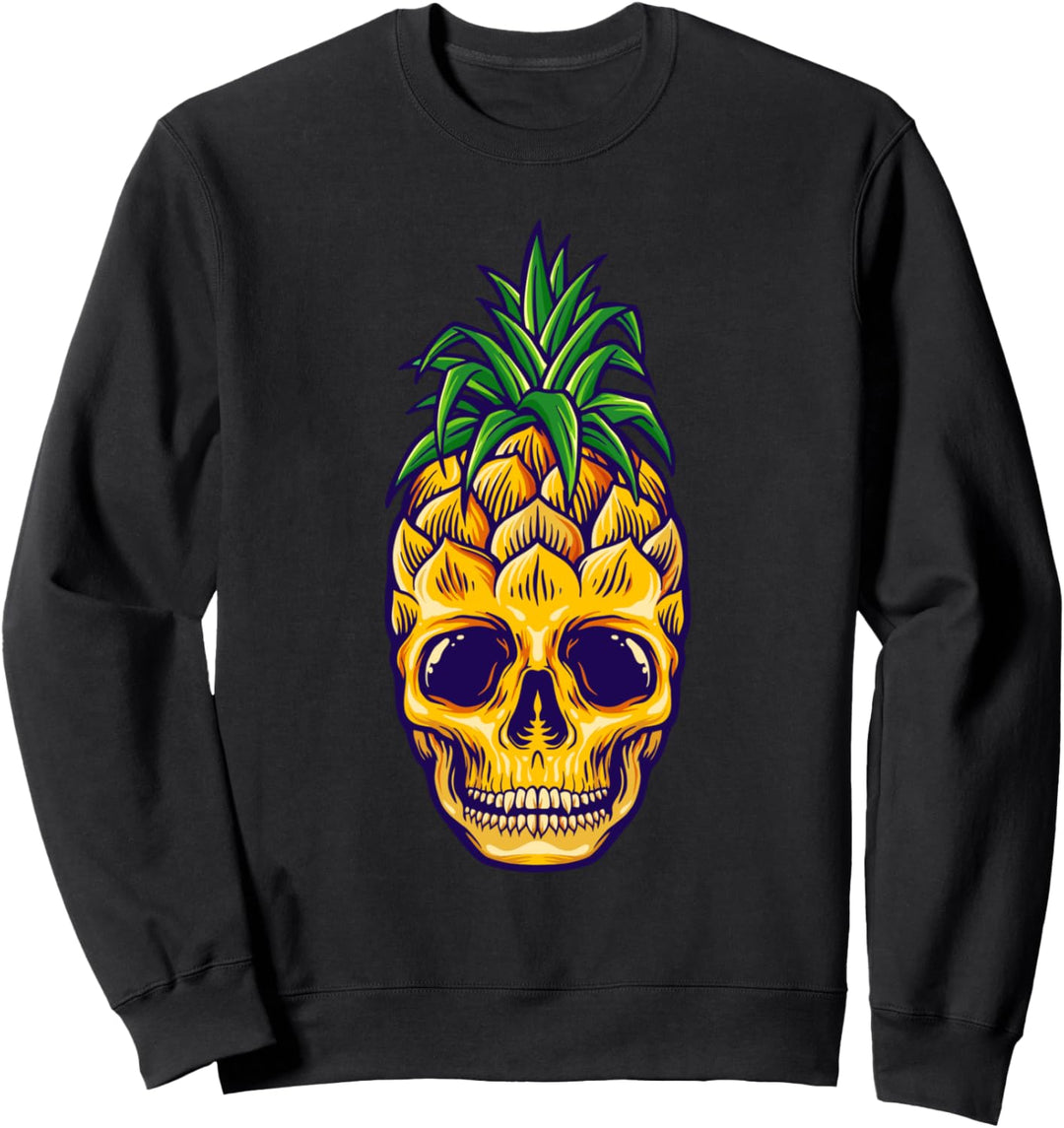 Ananas Schädel Aloha Beaches Hawaii Hawaiian Gothic Summer Sweatshirt