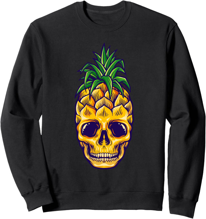 Ananas Schädel Aloha Beaches Hawaii Hawaiian Gothic Summer Sweatshirt