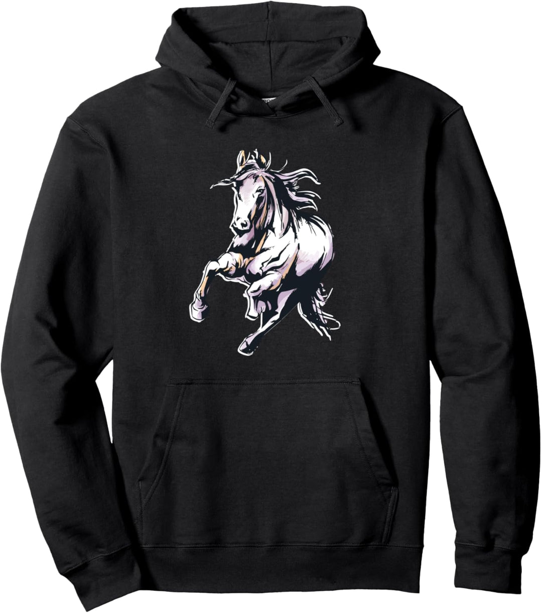 Pferde Mädchen Geschenk l Wasserfarben Stil Pferde Pullover Hoodie