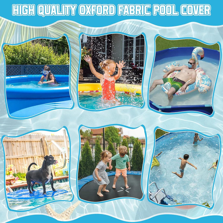 φ366cm Runde Poolabdeckung Hundepool Kinderpool Schutzabdeckung Schwimmbad Schutzabdeckung Pool Abde