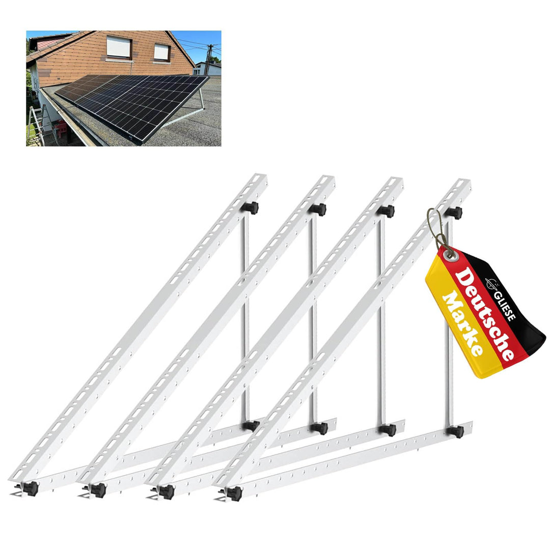 GLIESE Balkonkraftwerk Halterung 118 cm 46.5 Zoll (2 Paare),Aluminiumlegierung Solarmodul Halterung,