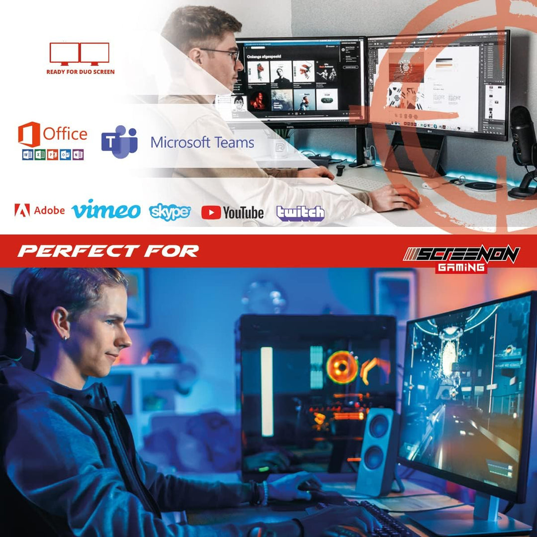 ScreenOn Gaming PC Ryzen 5 5600G • Radeon Vega 7 (2 GB) Grafikkarte • 16 GB RAM DDR4 3200 MHz • 1000