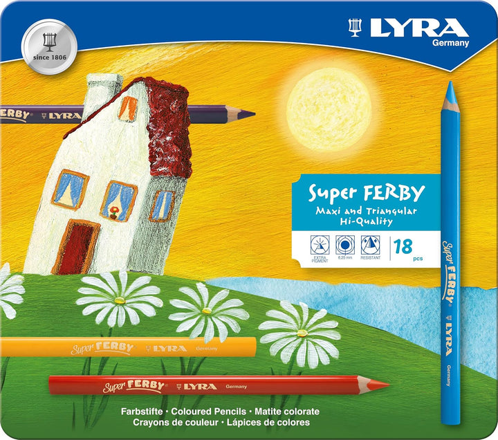 LYRA Super Ferby Kartonetui mit 18 Farbstiften, Sortiert