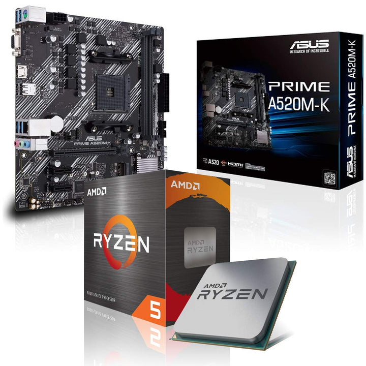 Memory PC Aufrüst-Kit Bundle Ryzen 5 5600G 6X 3.9 GHz Prozessor, 16 GB DDR4, A520M-A II Mainboard (z
