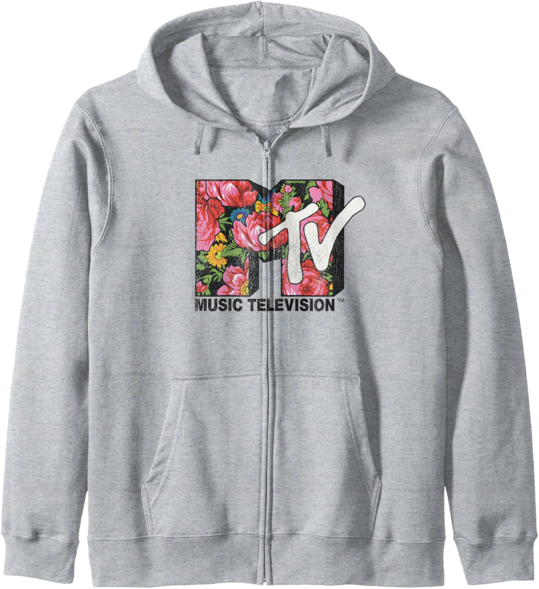 MTV Floral Tulips Colorful Garden Scene Logo V1 Kapuzenjacke