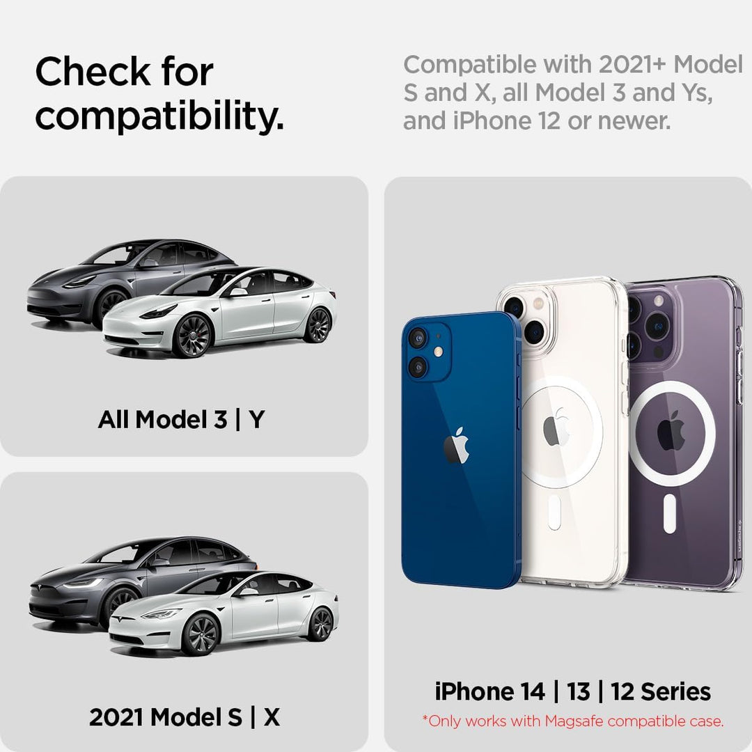 Spigen OneTap 3 MagFit Handyhalterung Auto für Telsa Model 3 Highland 2024 Model Y Zubehör, Magnetis