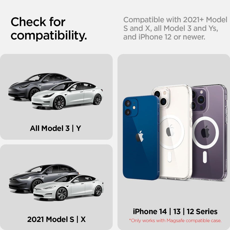 Spigen OneTap 3 MagFit Handyhalterung Auto für Telsa Model 3 Highland 2024 Model Y Zubehör, Magnetis