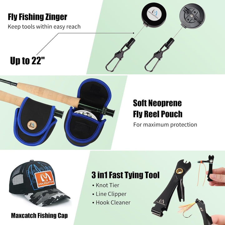 sprinton Maximumcatch Extreme Fliegenrute Combo 3/4/5/6/7/8wt Fliegenrute und Fliegenrolle Outfit mi