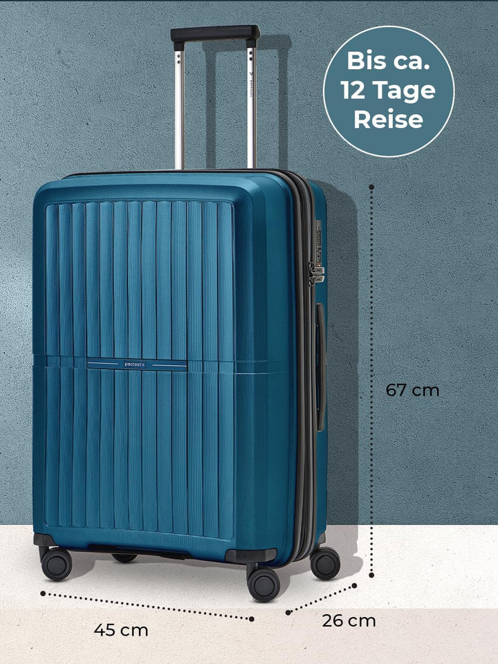 Pactastic Ultraleicht Hartschalen Check-in Koffer | Mittelgrosser Trolley 45 x 26 x 67 cm | von 71 a