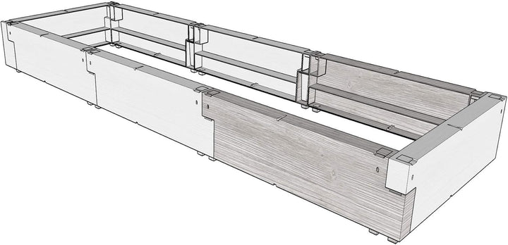 Juwel Hochbeet Timber Erweiterungs-Set (2 Bausteine in Holzoptik, Vergrössern den Füllinhalt um 60 L