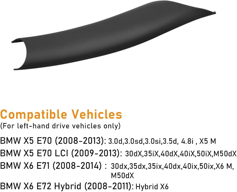 TTCR-II 3PCS Türgriff Innen Kompatibel Mit Türgriffe BMW X5 E70 2008-2013,X6 E71/E72 2008-2014,Türgr