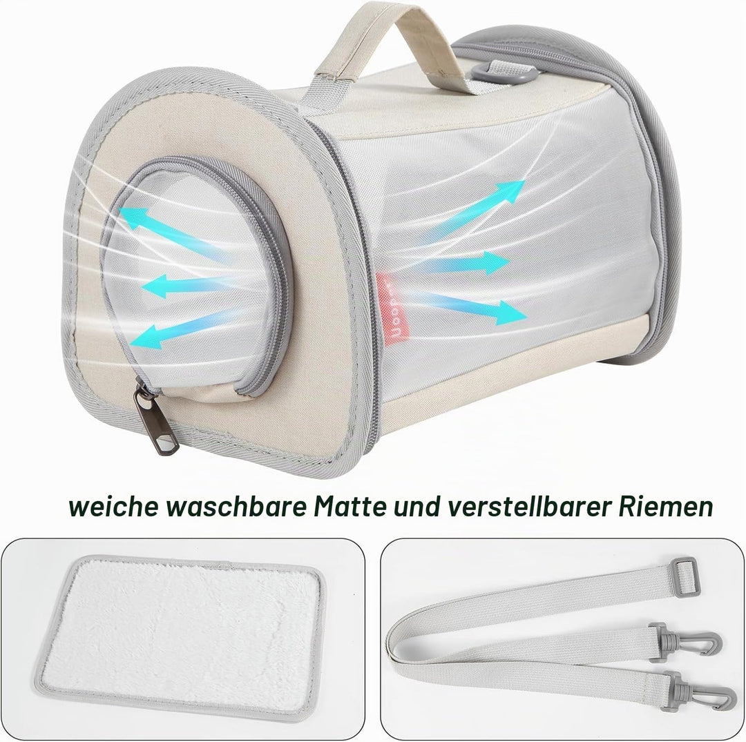 Kleintiertransporttasche – Atmungsaktive Perspektivtasche für Meerschweinchen, Kaninchen &amp; Co. – Ide