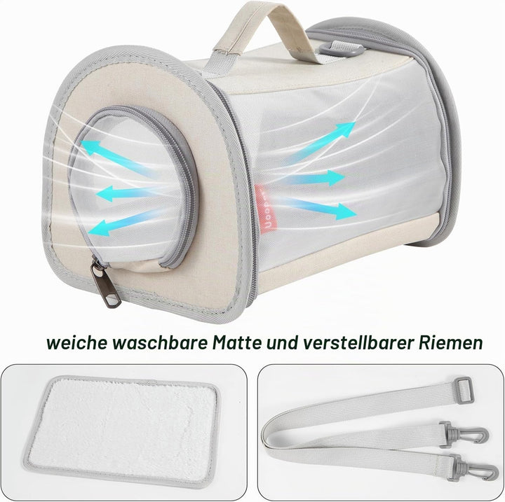 Kleintiertransporttasche – Atmungsaktive Perspektivtasche für Meerschweinchen, Kaninchen &amp; Co. – Ide