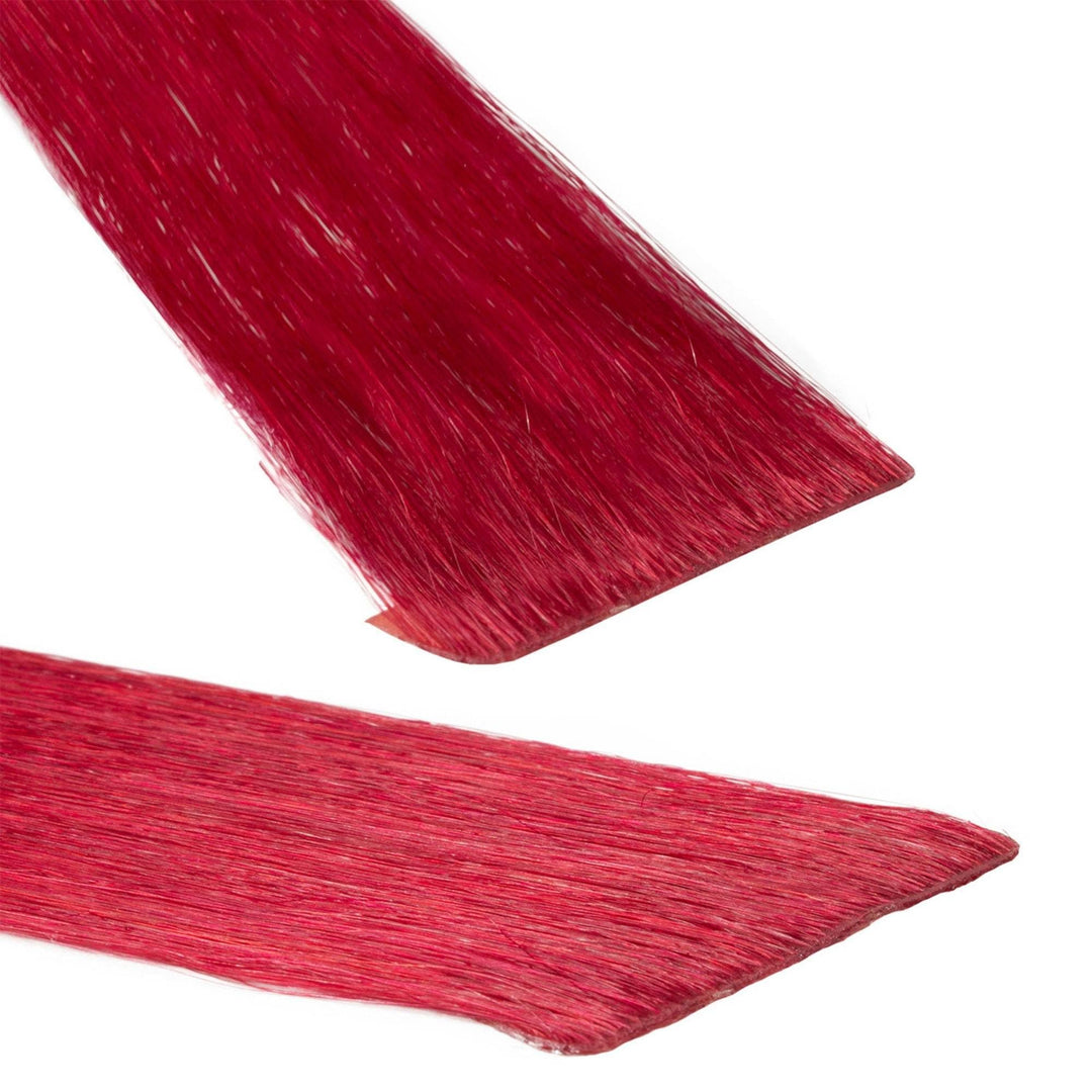 hair2heart Invisible Tape Extensions Echthaar Premium - 10 Tapes 50cm 0/44 rot intensiv