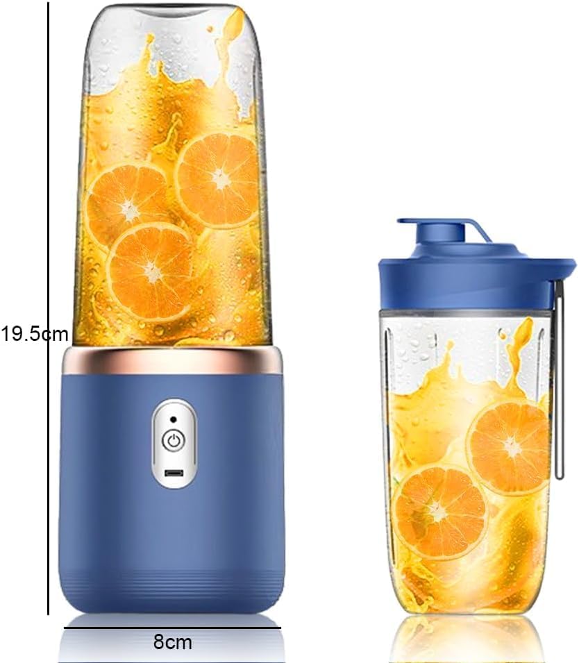 Smart-J Turboblend tragbarer Standmixer mit wiederaufladbarem Lithium-Akku, USB 1500 mAh, kompaktes