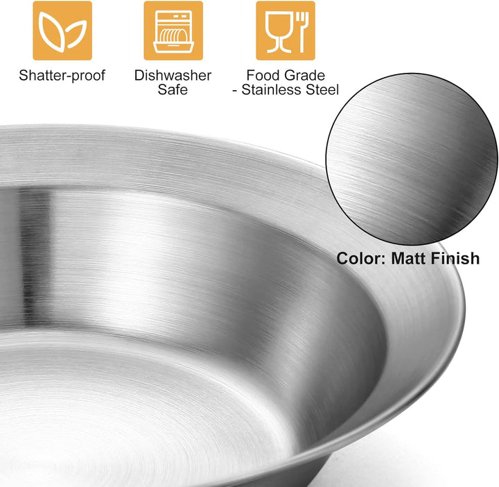 Odoland Campingbesteck Set Geschirrset 7 PCS aus Edelstahl Tafelservice mit Etui Messer Gabel Löffel