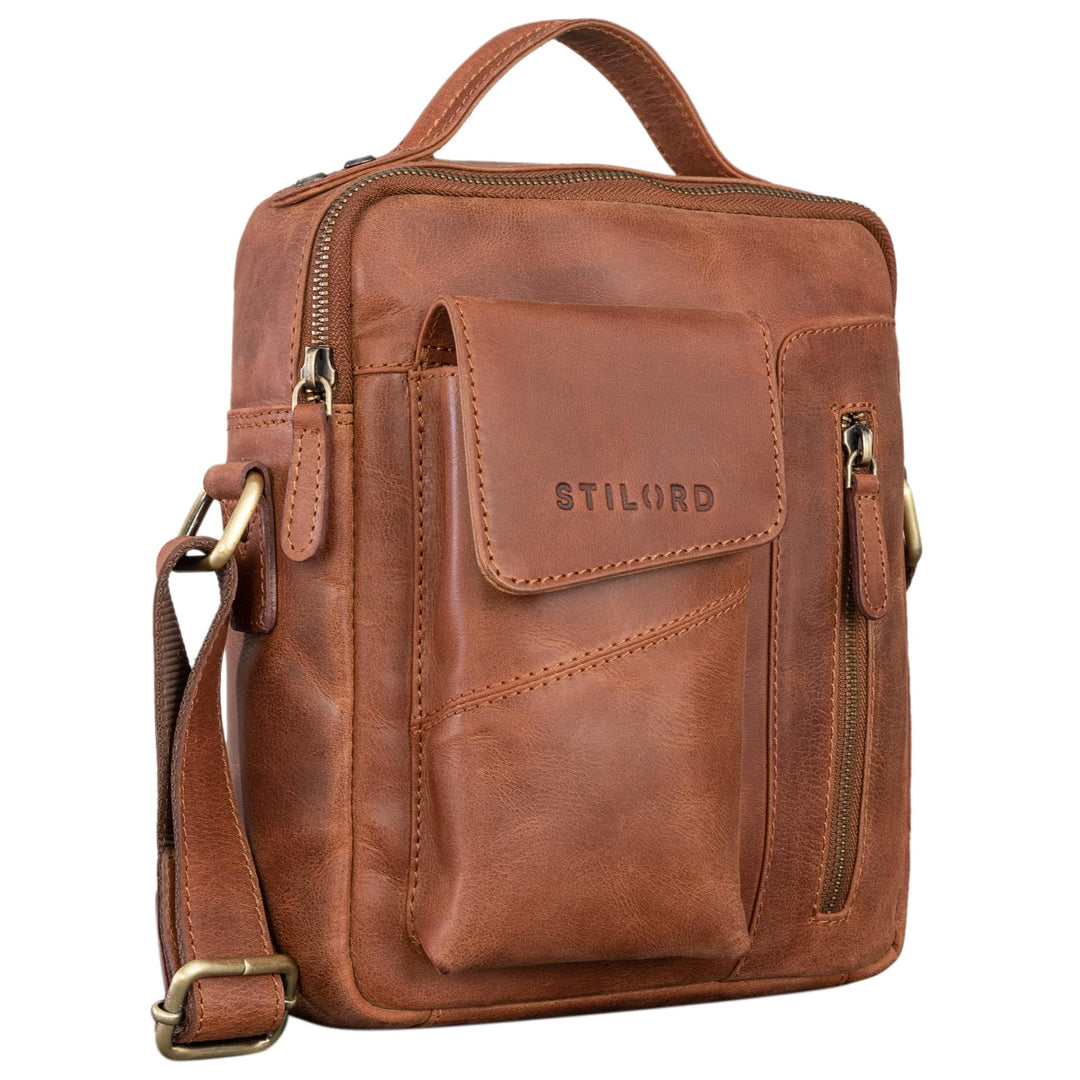 STILORD 'Otis' Stilvolle Umhängetasche Herren aus echtem Leder Klein - Schultertasche für modebewuss