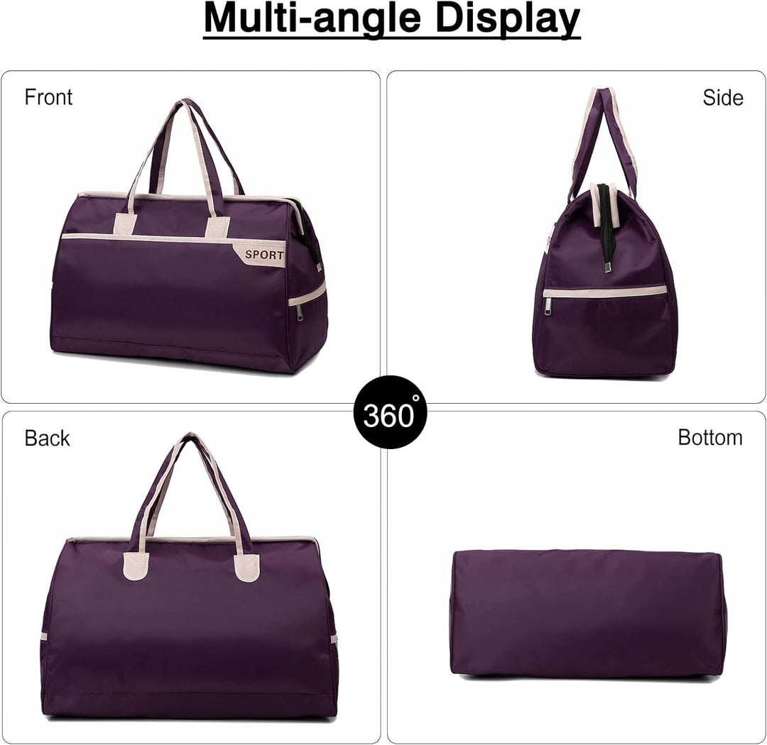 FANDARE Reisetaschen Sporttasche Klassische Sporttaschen Herren Damen Handgepäck Weekender Umhängeta