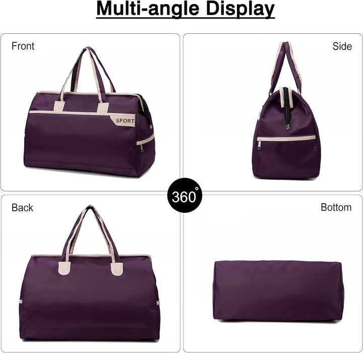 FANDARE Reisetaschen Sporttasche Klassische Sporttaschen Herren Damen Handgepäck Weekender Umhängeta