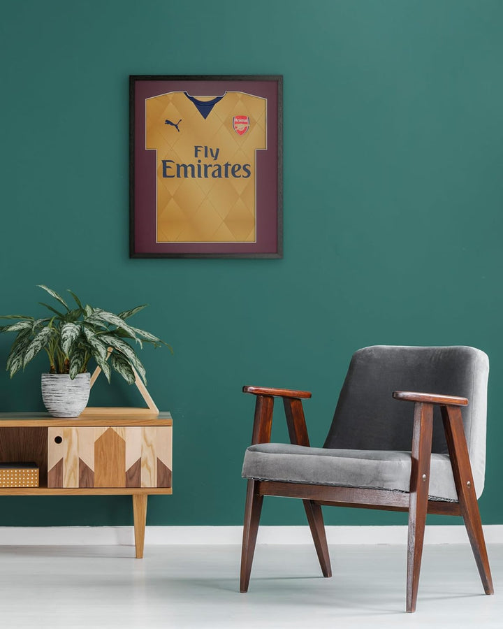 ARTIS - Bilderrahmen für Trikot - Trikotrahmen Fussball aus Holz - Objektrahmen 52,5x62,5x3 cm - Han