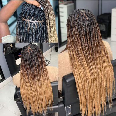 7 Packungen gehäkelte Braids Strähnen Echthaar Haarverlängerung für afrikanische Zöpfe Schwarze Perü